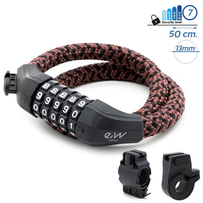 Lanț anti – furt, trotinetă / scuter / bicicletă electrică, EWLK025, 50 cm, maro | Motorevolution