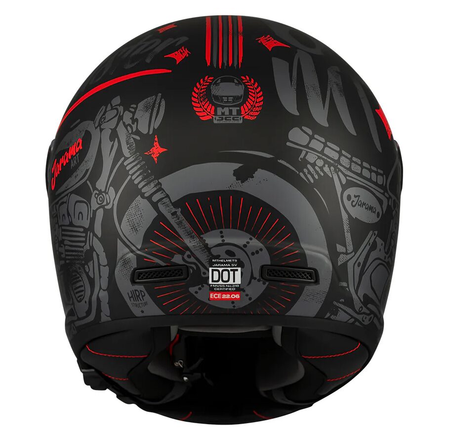 Casca integrala pentru scuter - motocicleta MT Jarama SV Art E5 negru/gri mat – model Retro – Cafe Racer (ochelari soare integrati) – tip viziera: MT-V-32 XL (61/62cm)