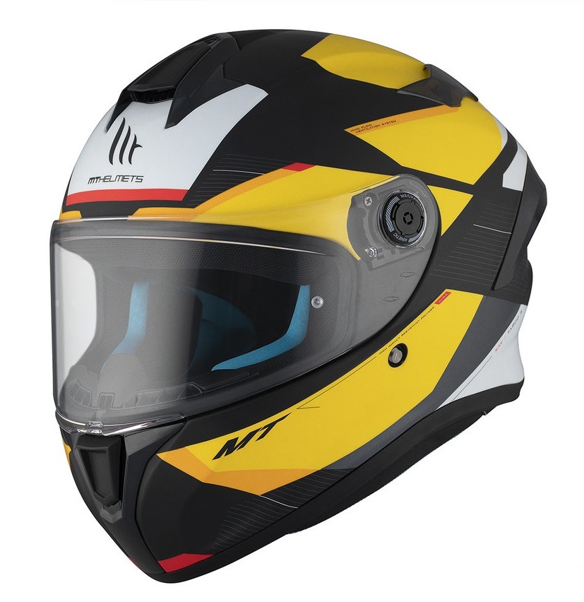 Casca integrala pentru scuter - motocicleta MT Targo S Kay B3 galben mat (ochelari soare integrati) – omologare noua ECE 22.06 – tip viziera: MT-V-18B XL (61/62cm)