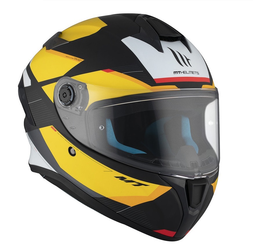 Casca integrala pentru scuter - motocicleta MT Targo S Kay B3 galben mat (ochelari soare integrati) – omologare noua ECE 22.06 – tip viziera: MT-V-18B XL (61/62cm)