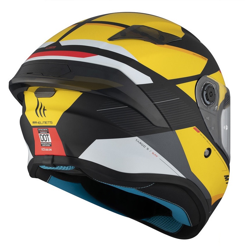 Casca integrala pentru scuter - motocicleta MT Targo S Kay B3 galben mat (ochelari soare integrati) – omologare noua ECE 22.06 – tip viziera: MT-V-18B XL (61/62cm)
