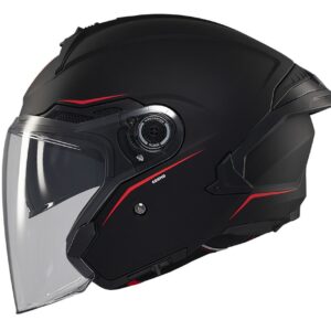 Casca open face pentru scuter - motocicleta MT Cosmo SV A1 negru mat (ochelari soare integrati) S (55/56cm)