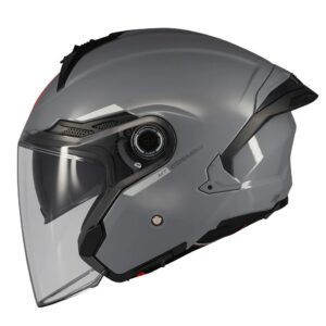 Casca open face pentru scuter - motocicleta MT Cosmo SV A2 gri lucios (ochelari soare integrati) S (55/56cm)
