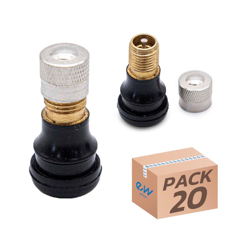 Set supapă pentru trotineta electrică, valva tube less (fără tub), PVR40, 20 buc | Motorevolution