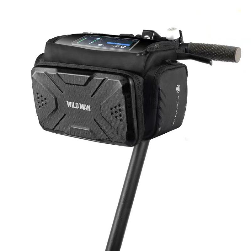 Geantă impermeabilă - trotineta / bicicleta electrică, 4L, cu suport pentru telefon, negru | Motorevolution