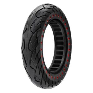 Cauciuc plin, pentru trotineta electrică 10 x 2,125-6.1/B34, negru cu puncte roșii | Motorevolution