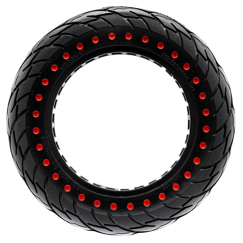 Cauciuc plin, pentru trotineta electrică 10 x 2,125-6.1/B34, negru cu puncte roșii | Motorevolution