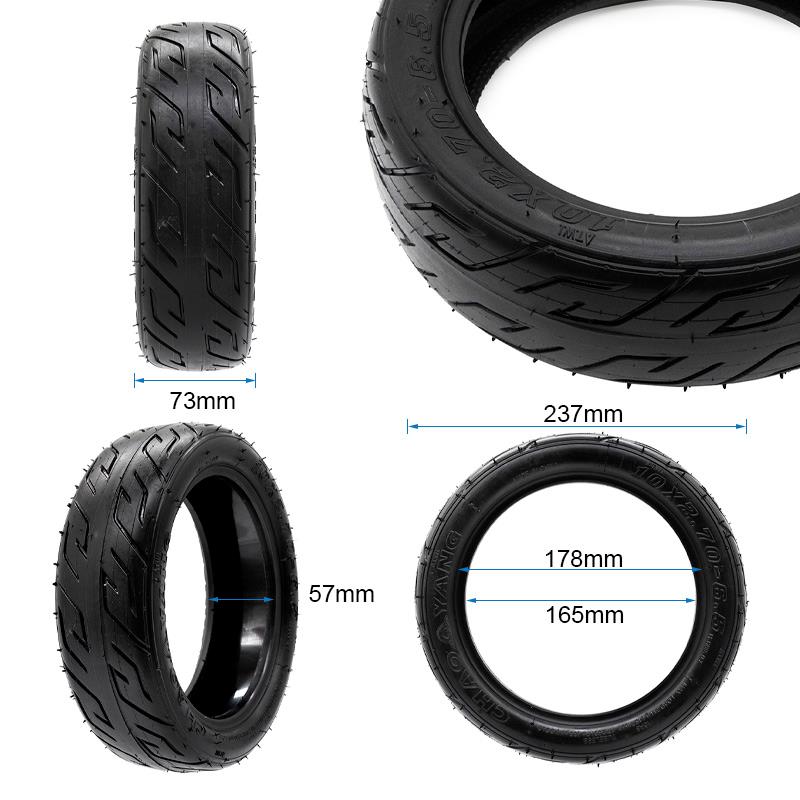 Anvelopă fără cameră (tube less) 10×2,7-6,5, pentru trotineta electrică, cu gel anti-puncție | Motorevolution