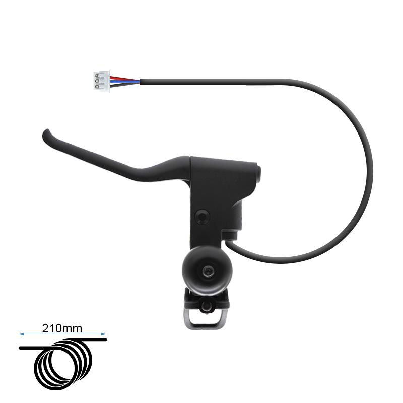 Manetă frână (L) pentru trotinetă electrică, cu sonerie încorporată, negru, eWheel | Motorevolution