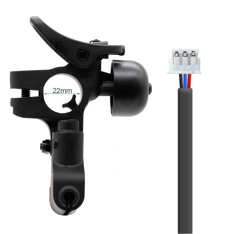 Manetă frână (L) pentru trotinetă electrică, cu sonerie încorporată, negru, eWheel | Motorevolution