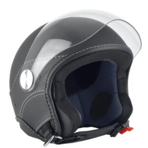 Casca open face pentru scuter - motocicleta (demi-jet) Max Helmets model DJ06 LS Vision (V2B) culoare: negru mat (00S) – 100% MADE IN ITALY L1 (59cm)