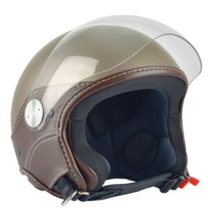 Casca open face pentru scuter - motocicleta (demi-jet) Max Helmets model DJ06 LS Vision (V2B) culoare: maro mat (MGO) – 100% MADE IN ITALY XS (53/54cm)