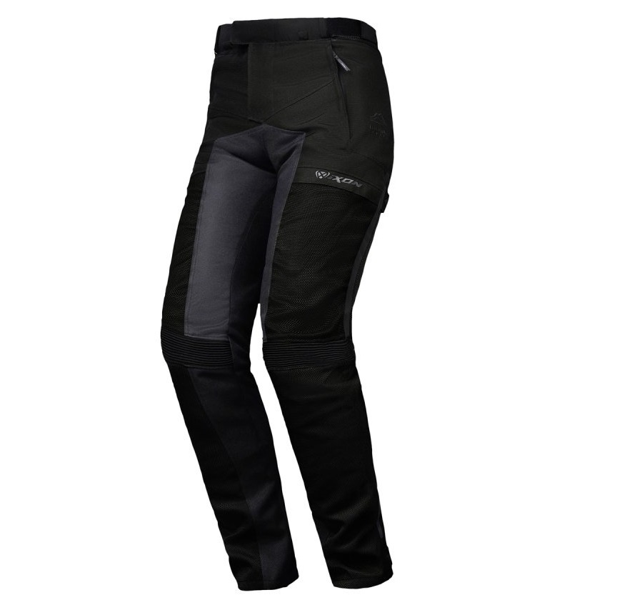 Pantaloni pentru scuter - motocicleta barbati Touring/Adventure Ixon vara model M-Njord MS culoare: negru (pantaloni laminati; wateproof) XXXL