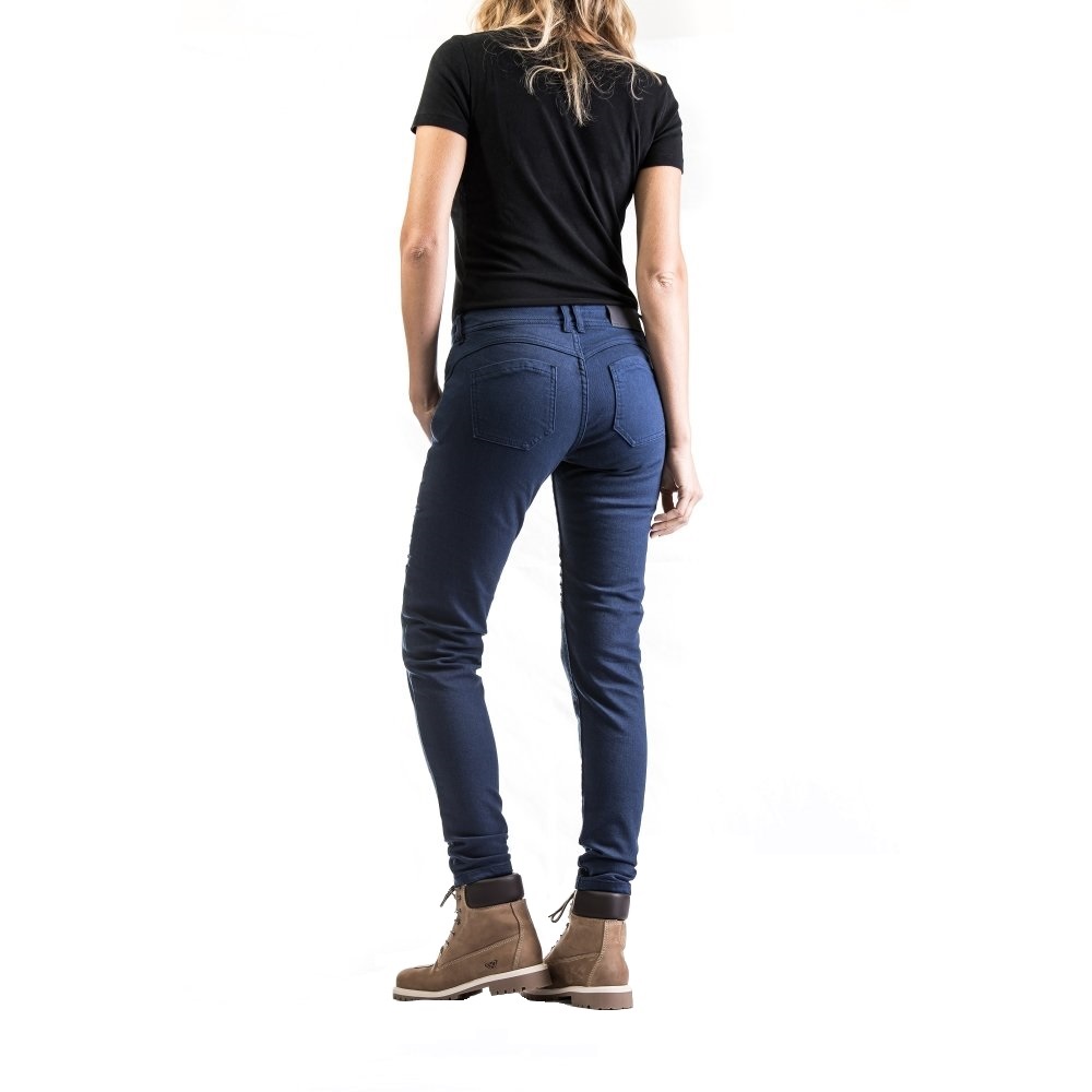 Blugi (jeans) femei pentru scuter - motocicleta Ixon model Vicky culoare: Navy (albastru) (Cordura® Denim) XS