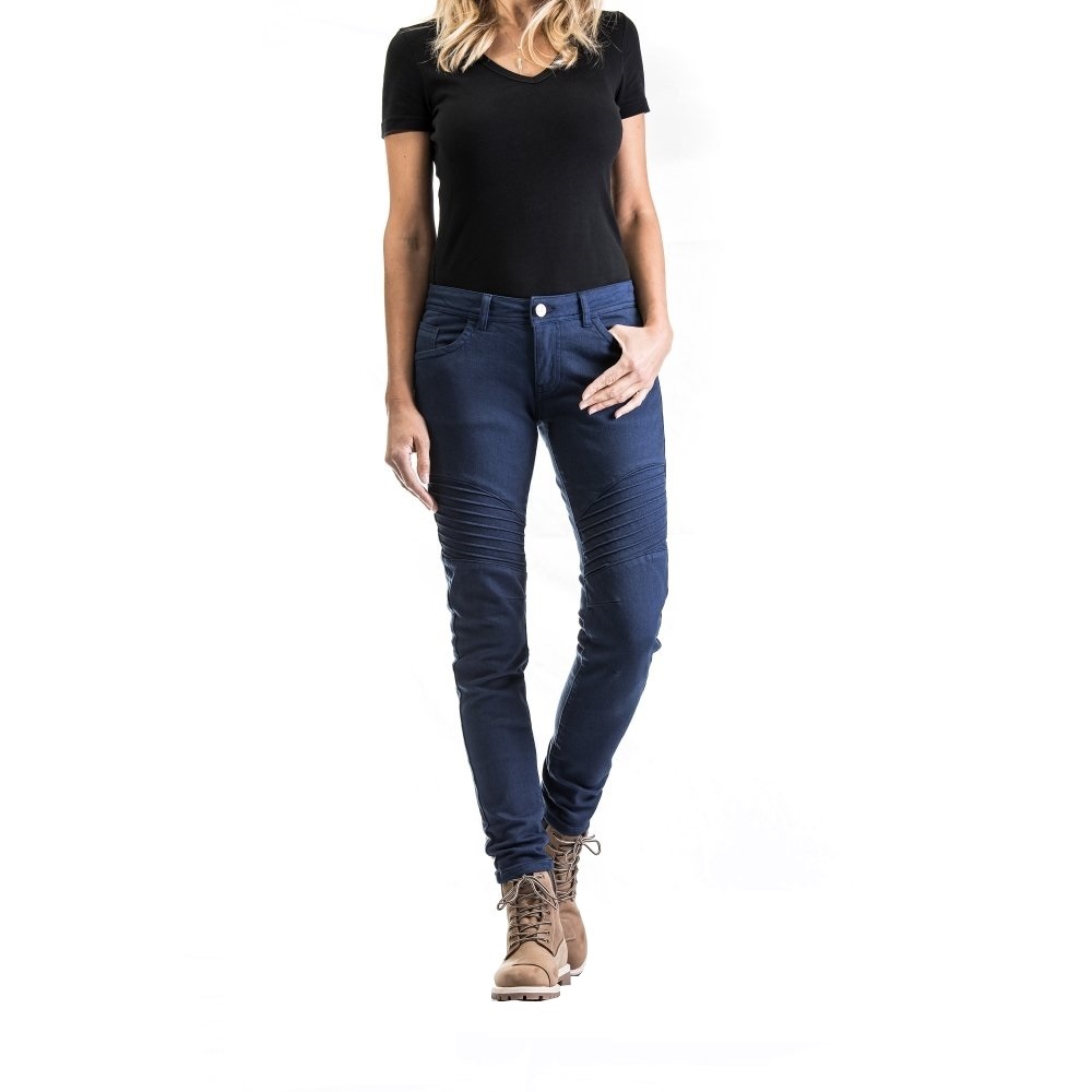 Blugi (jeans) femei pentru scuter - motocicleta Ixon model Vicky culoare: Navy (albastru) (Cordura® Denim) XL