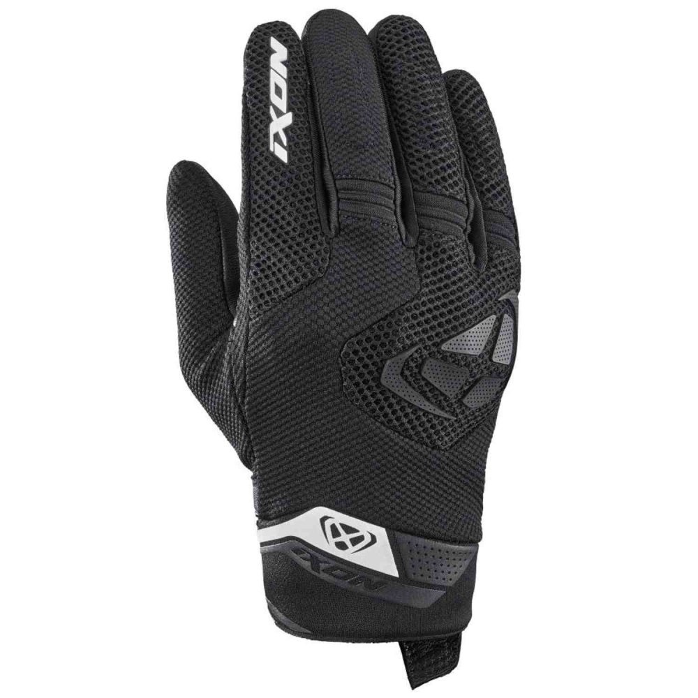 Manusi barbati pentru scuter - motocicleta Roadster vara textil/piele Ixon model MIG 2 Air Flow MS culoare: negru/alb – degete tactile 3XL (13/14)