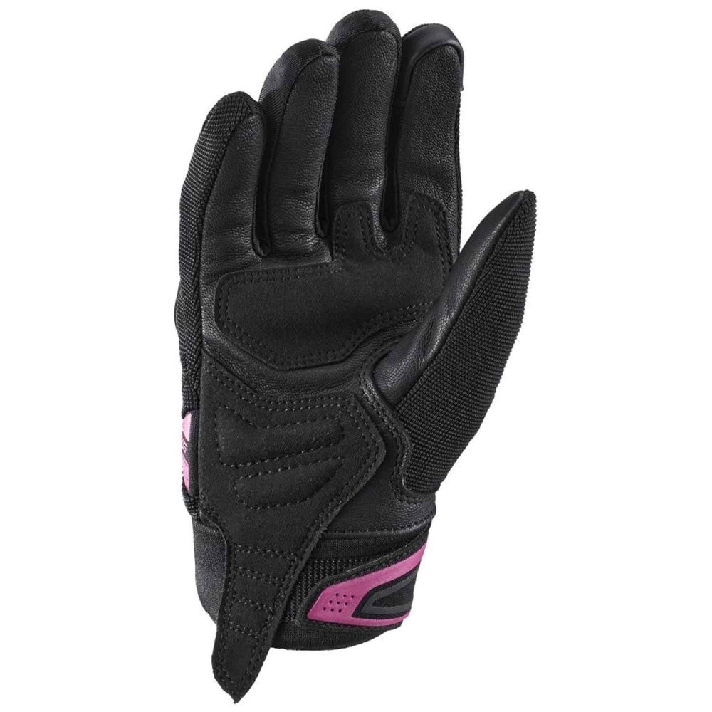 Manusi femei pentru scuter - motocicleta Roadster vara textil/piele Ixon model MIG 2 LS culoare: negru/fuchsia (roz) – degete tactile L (9/10)