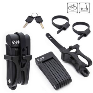 Lanț anti - furt, trotinete / biciclete / scutere electrice, 80 cm, model 5, negru | Motorevolution
