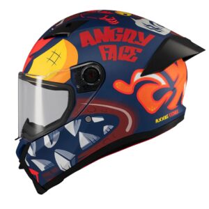 Casca integrala pentru scuter - motocicleta Axxis Fenix Angry Face C5 rosu mat – tip viziera: MT-V-31B – DKS429 M (57/58cm)