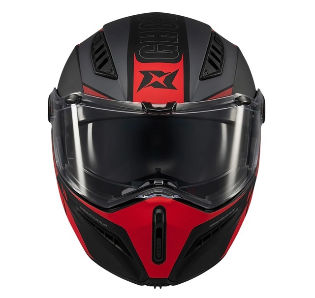 Casca modulabila (flip-up) Axxis GhostFighter SV Maniac B5 negru/rosu mat (ochelari soare integrati) Pinlock Ready – tip viziera: MT-V-36 M (57/58cm)