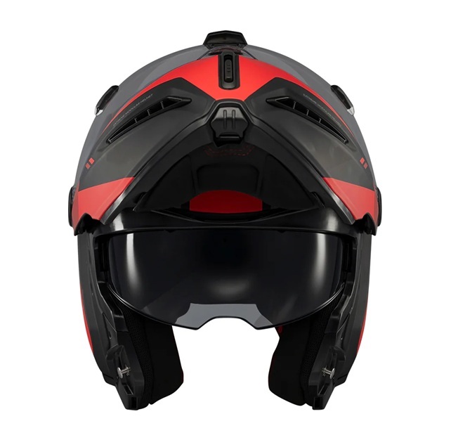 Casca modulabila (flip-up) Axxis GhostFighter SV Maniac B5 negru/rosu mat (ochelari soare integrati) Pinlock Ready – tip viziera: MT-V-36 M (57/58cm)