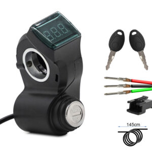Cheie de contact trotineta electrica cu voltmetru – cablu lungime 1,5 m cu Conector trotineta electrica SM 3P