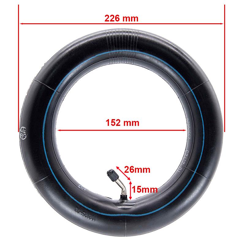 Camera aer trotineta electrica 10×2125 Valva curbata 135×45° / Motorevolution