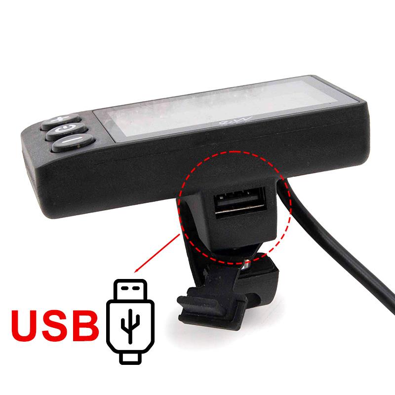Display Ewheel S866 cu Conector trotineta electrica impermeabil - cu port USB