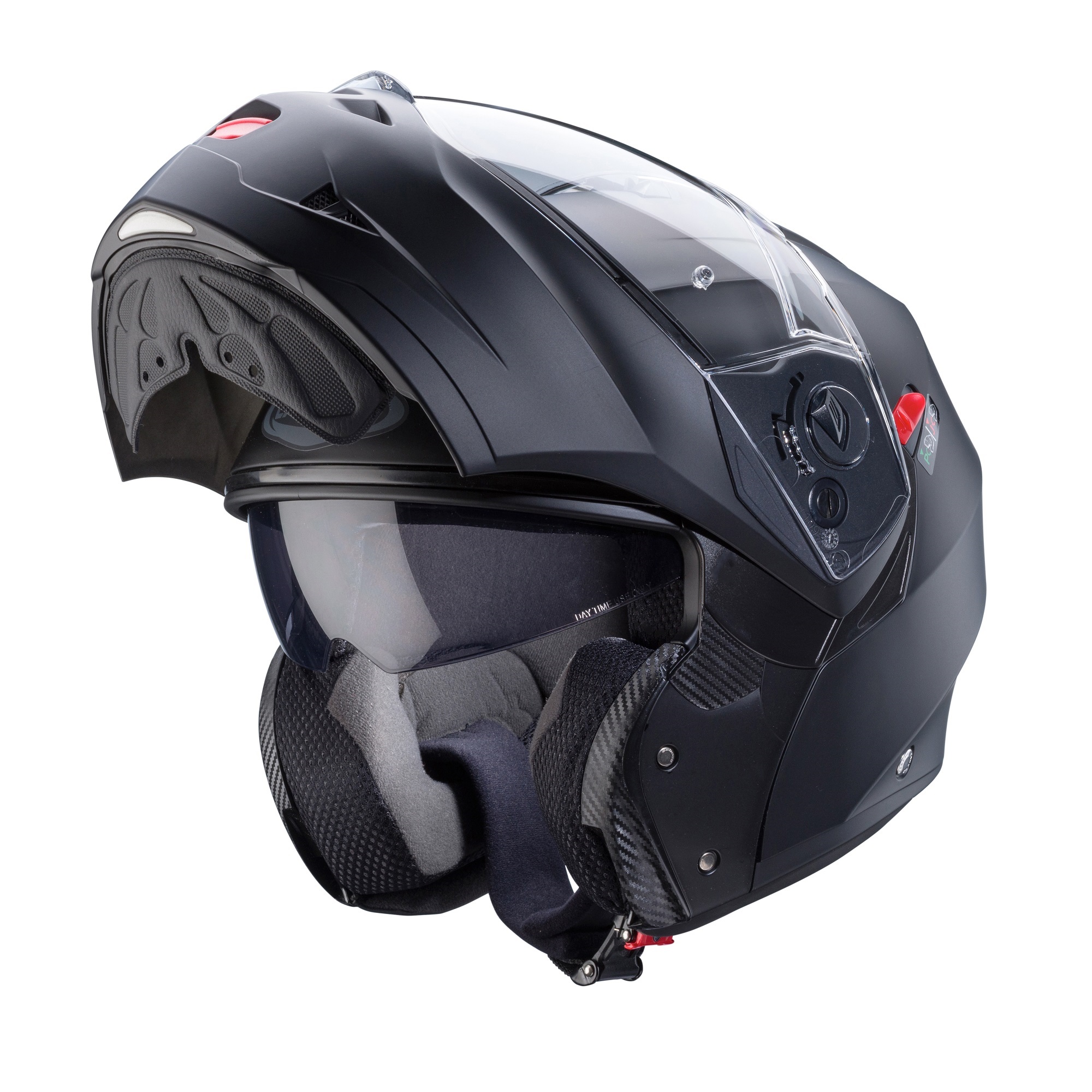 Casca modulabila pentru scuter - motocicleta (flip-up) Caberg model Duke X SV negru mat Pinlock ready – lentila Pinlock inclusa L (59/60cm)