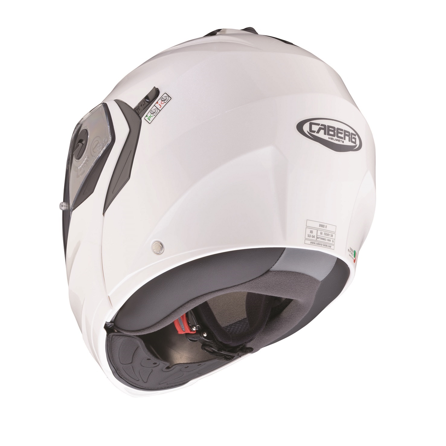 Casca modulabila pentru scuter - motocicleta (flip-up) Caberg model Duke X SV alb metalic lucios Pinlock ready – lentila Pinlock inclusa Alb lucios L (59/60cm)