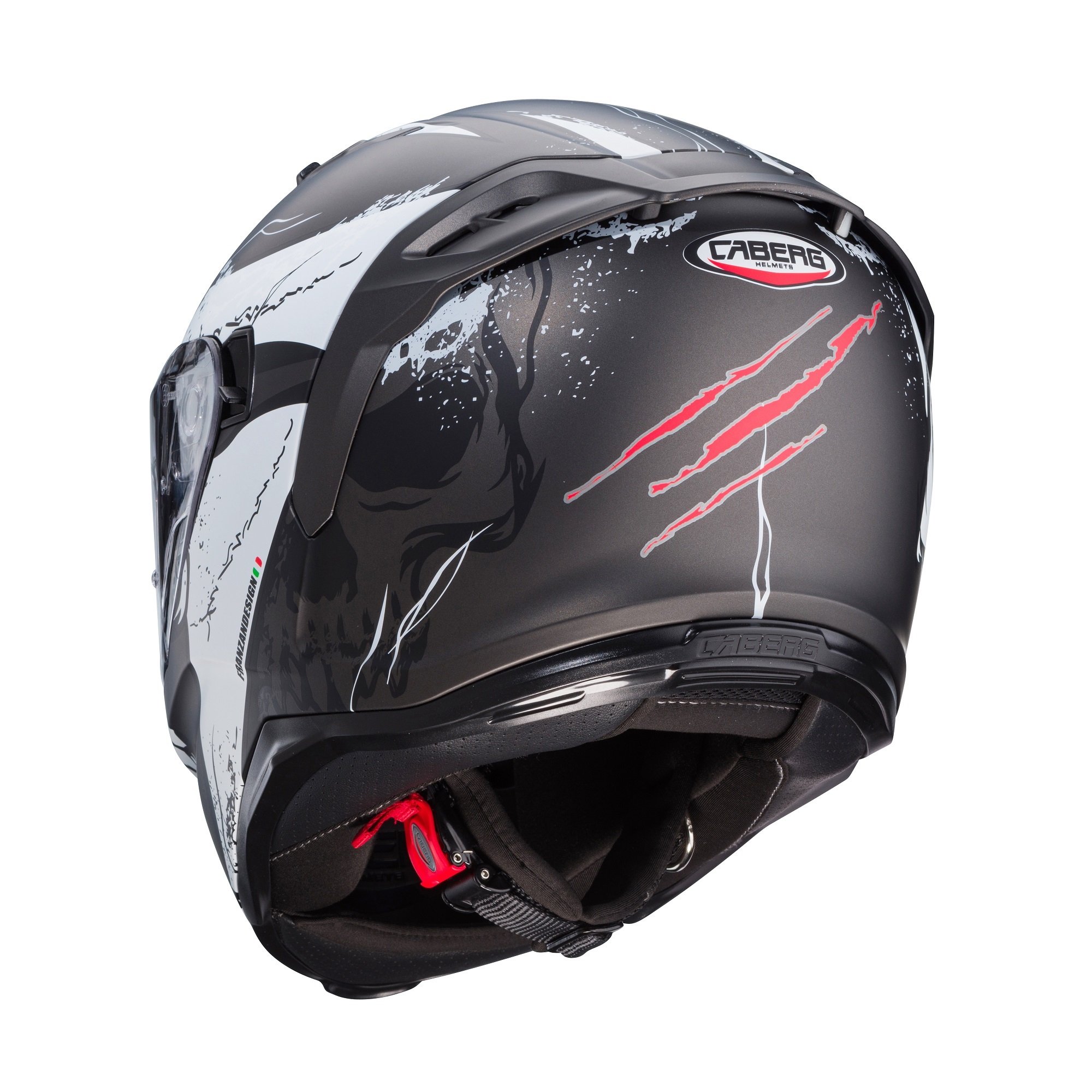 Casca integrala pentru scuter - motocicleta Caberg model Avalon X SV Punk K8 gri/alb/rosu mat Pinlock ready XXL (63/64cm)