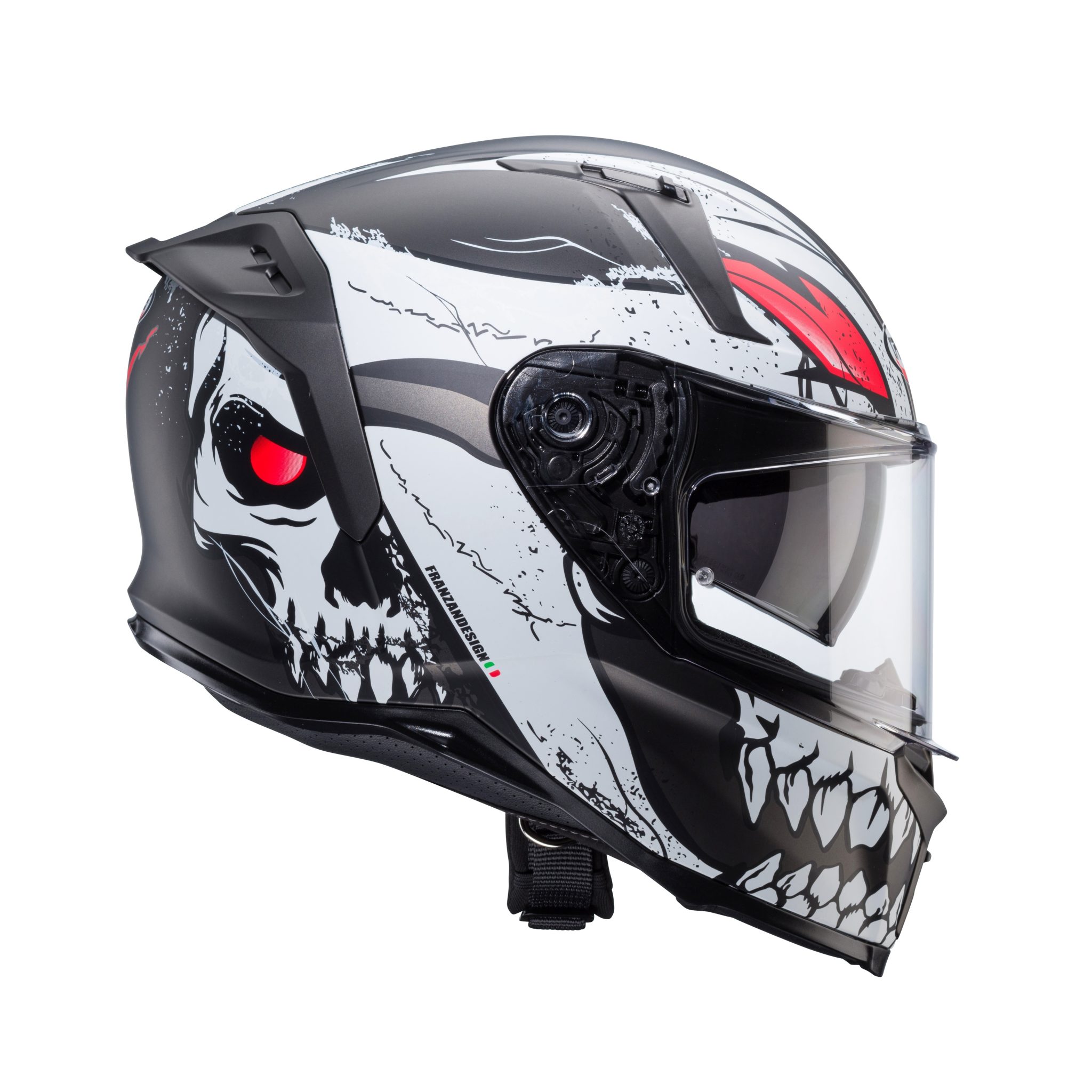 Casca integrala pentru scuter - motocicleta Caberg model Avalon X SV Punk K8 gri/alb/rosu mat Pinlock ready XXL (63/64cm)