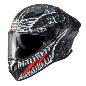 Casca integrala pentru scuter - motocicleta Caberg model Drift Evo II SV Crok H9 negru/antracit/rosu fluor mat Pinlock ready – lentila Pinlock inclusa XXL (63/64cm)