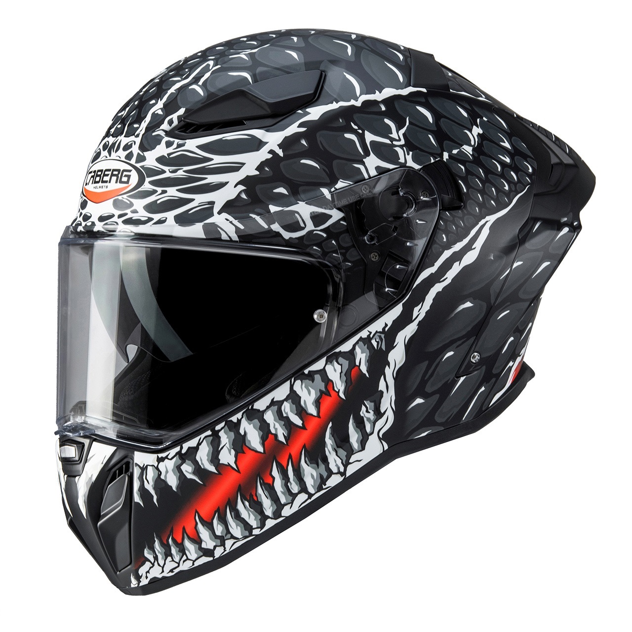 Casca integrala pentru scuter - motocicleta Caberg model Drift Evo II SV Crok H9 negru/antracit/rosu fluor mat Pinlock ready – lentila Pinlock inclusa XXL (63/64cm)