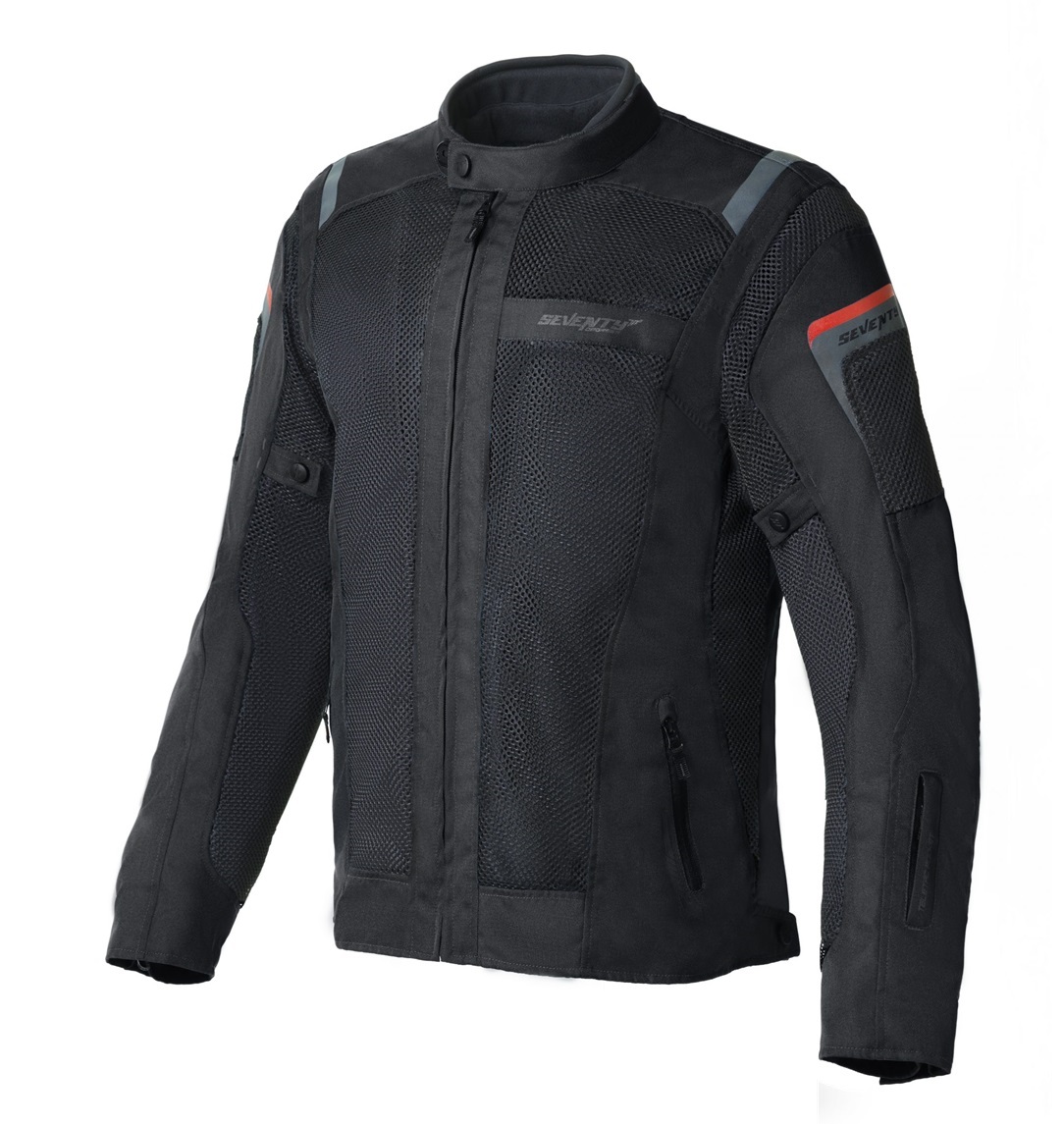 Geaca (jacheta) barbati pentru scuter - motocicleta Touring Seventy vara model SD-JT56 culoare: negru Negru S