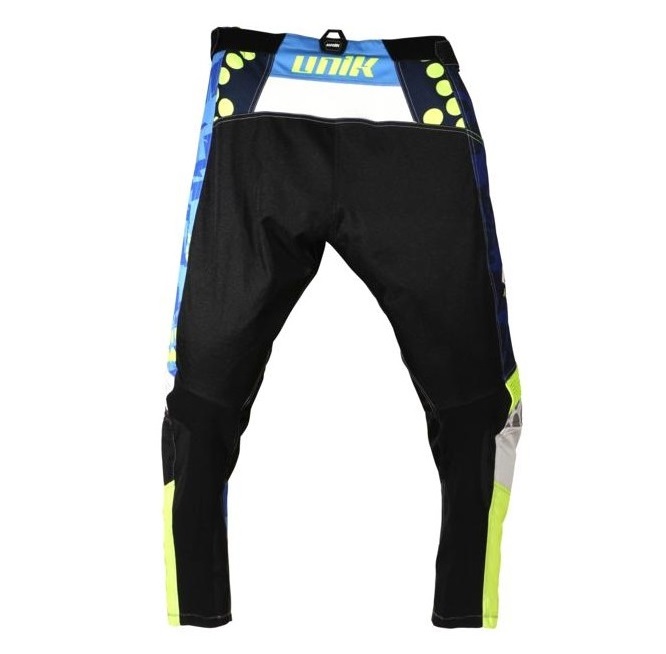 Pantaloni cross-enduro pentru scuter - motocicleta Unik Racing model MX01 culoare: albastru/verde fluor Albastru/verde fluor 38 (XXXL)
