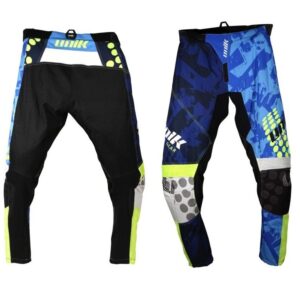 Pantaloni cross-enduro pentru scuter - motocicleta Unik Racing model MX01 culoare: albastru/verde fluor Albastru/verde fluor 28 (S)