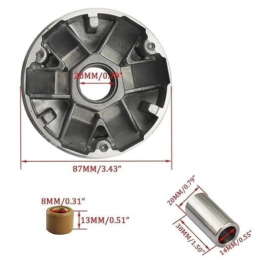 Variator scuter 4T 50-80cc (simplu)