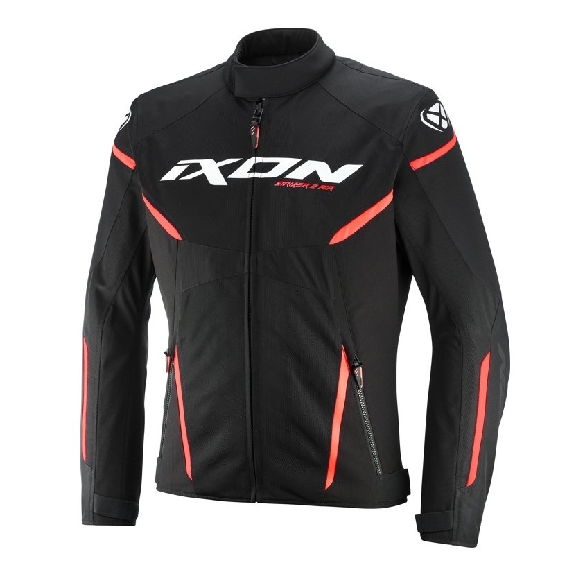 Geaca (jacheta) motociclete barbati Racing/Roadster Ixon vara model Striker 2 AIR WP MS culoare: negru/alb/rosu, M
