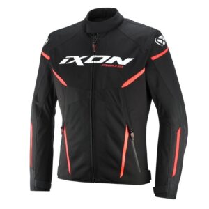 Geaca (jacheta) motociclete barbati Racing/Roadster Ixon vara model Striker 2 AIR WP MS culoare: negru/alb/rosu, 4XL