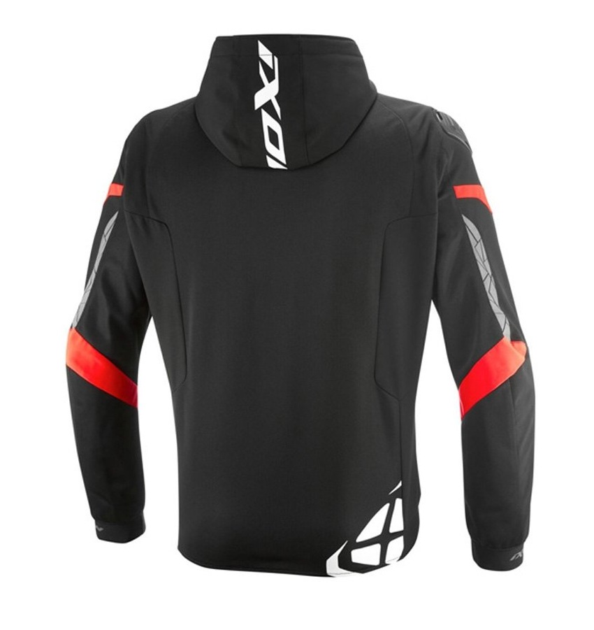 Geaca (jacheta) motociclete barbati Racing/Roadster Ixon vara model Pulsion Air MS culoare: negru/alb/rosu, S