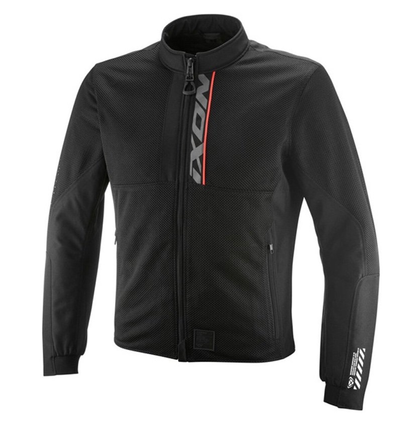 Geaca (jacheta) motociclete barbati Roadster Ixon vara model Ostro MS culoare: negru/rosu, XL