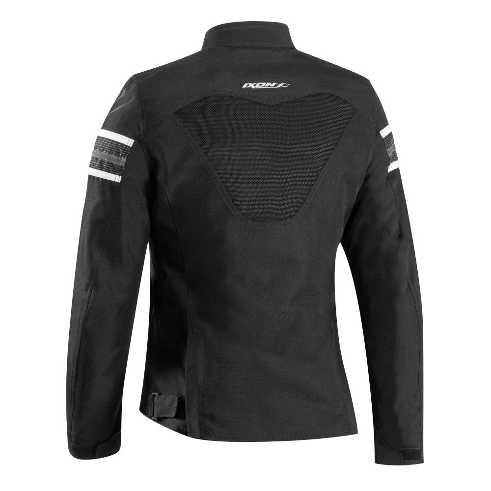 Geaca (jacheta) motociclete femei Racing/Roadster Ixon All season model Ilana Evo LS culoare: negru/alb, L