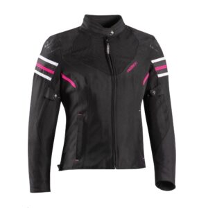 Geaca (jacheta) motociclete femei Racing/Roadster Ixon All season model Ilana Evo LS culoare: negru/fuchsia (roz), S