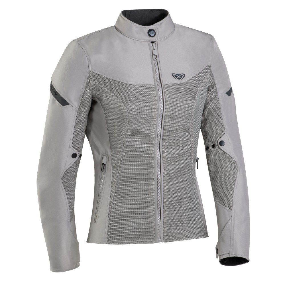 Geaca (jacheta) motociclete femei Racing/Roadster Ixon vara model Fresh LS culoare: greige (gri), XS