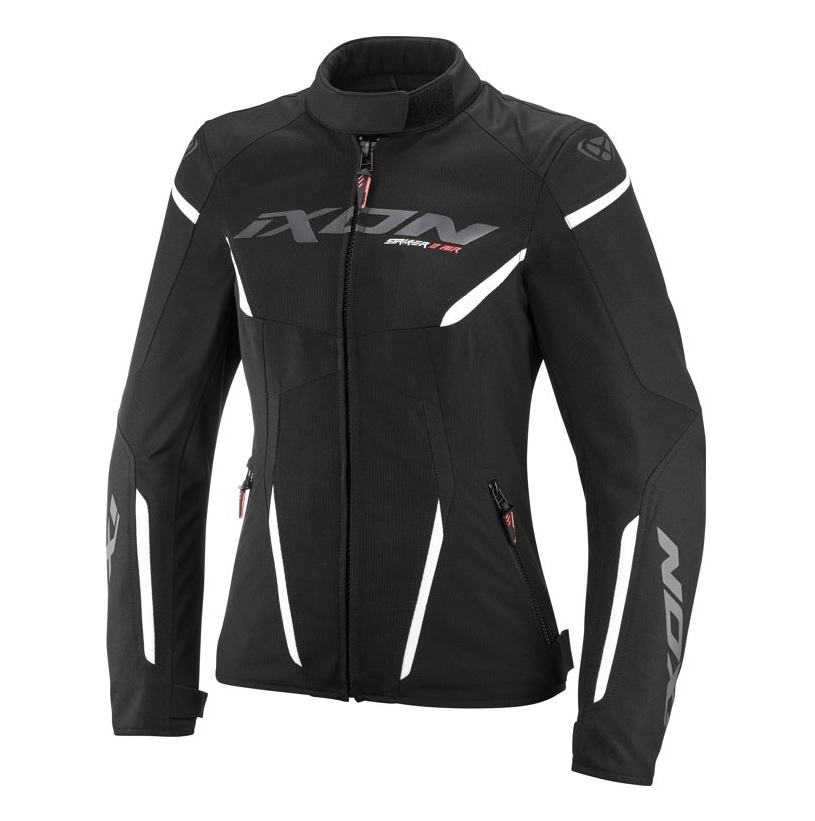 Geaca (jacheta) motociclete femei Racing/Roadster Ixon vara model Striker 2 AIR WP LS culoare: negru/alb, XXXL