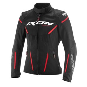 Geaca (jacheta) motociclete femei Racing/Roadster Ixon vara model Striker 2 AIR WP LS culoare: negru/rosu, S