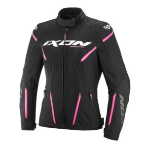 Geaca (jacheta) motociclete femei Racing/Roadster Ixon vara model Striker 2 AIR WP LS culoare: negru/roz, M