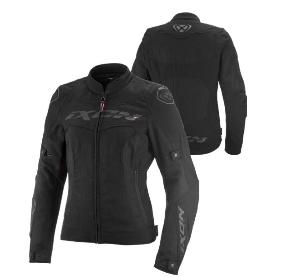 Geaca (jacheta) motociclete femei Racing/Roadster Ixon All season model Meteor 31 LS culoare: negru (concept 3 in 1), XL