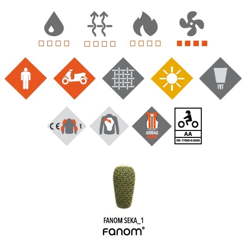 Geaca (jacheta) motociclete barbati Urban Ixon vara model Park Air MS culoare: khaki/negru, S